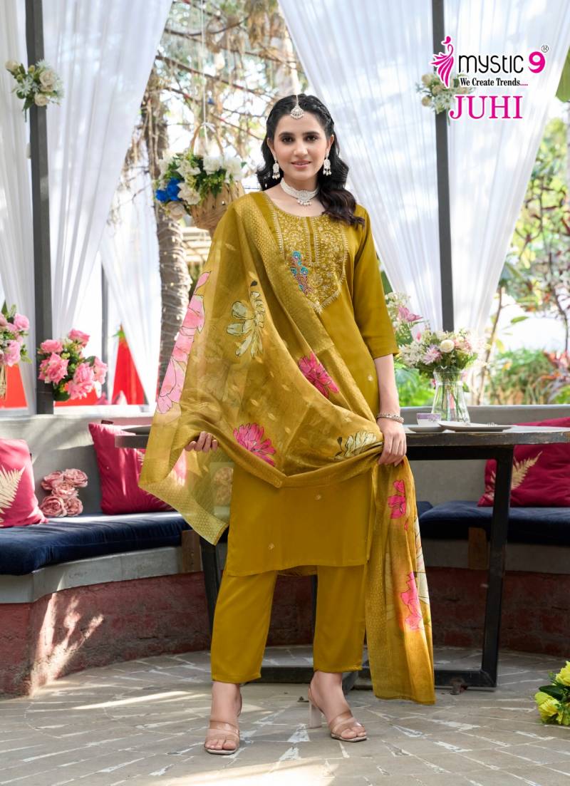 Juhi Vol 1 By Mystic 9 Gajji Silk Kurti With Bottom Dupatta Suppliers In India