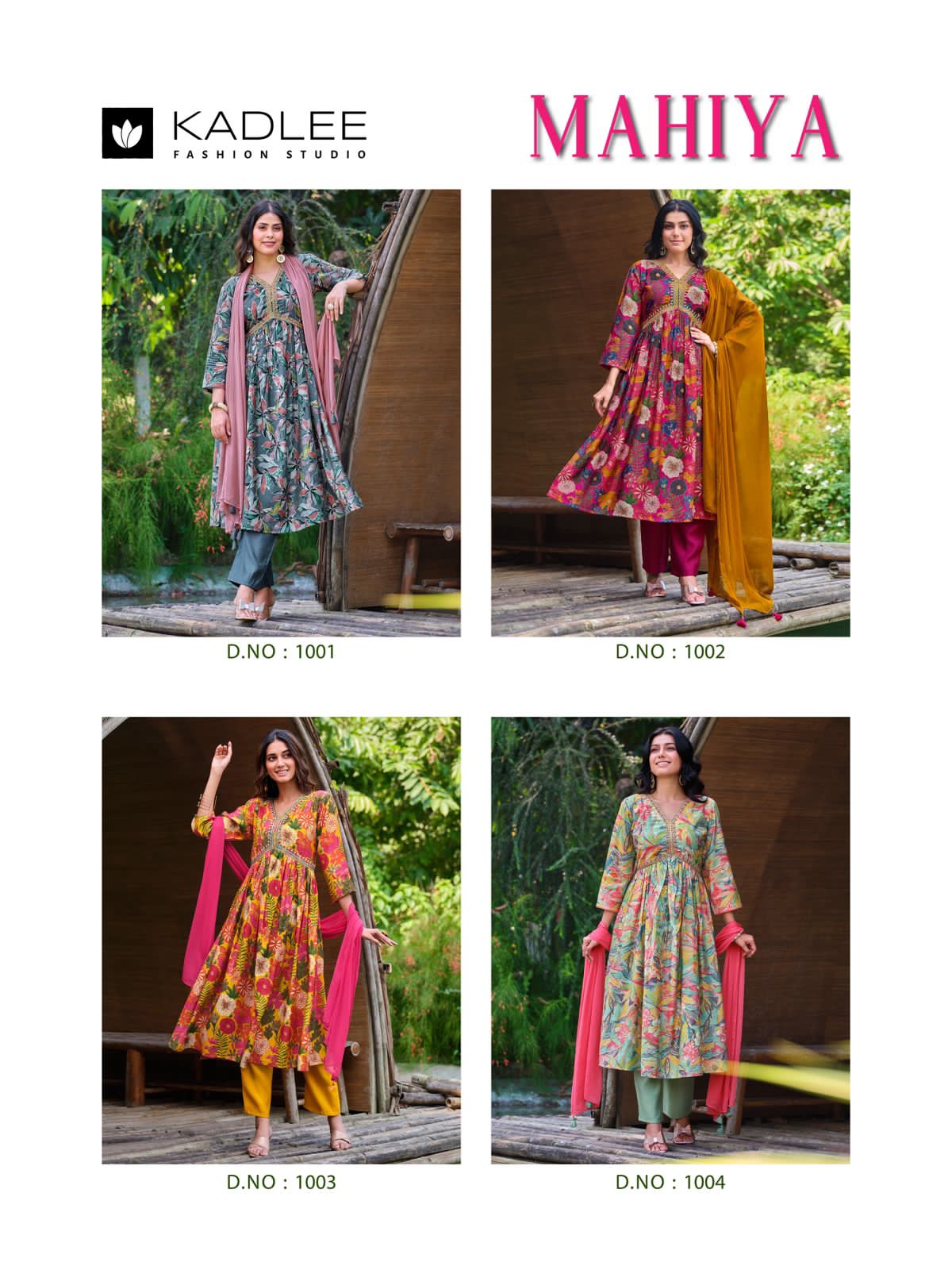 Mahiya By Kadlee Printed Alia Cut Kurti With Bottom Dupatta
