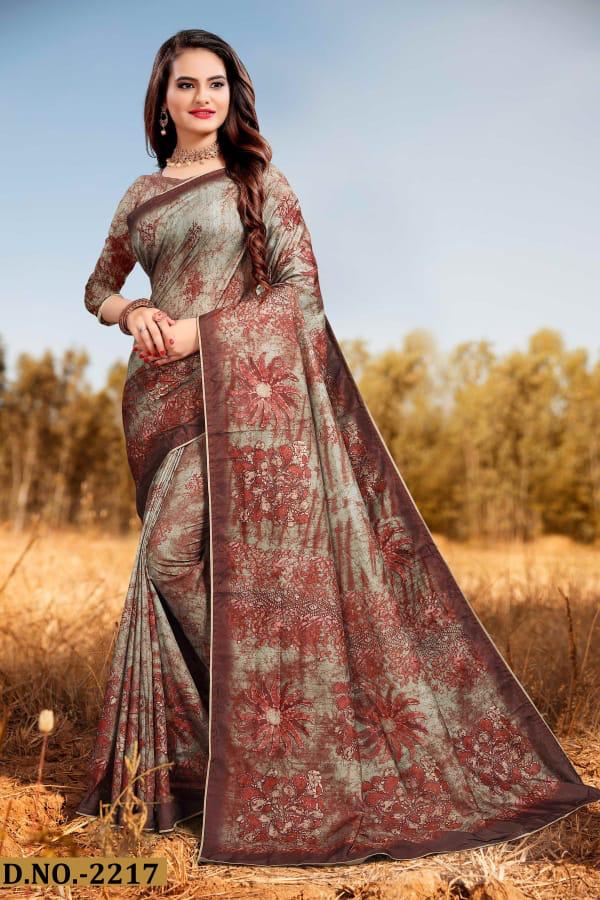 Naree Beauty Silk Printed Designer Party wear Saree Collections