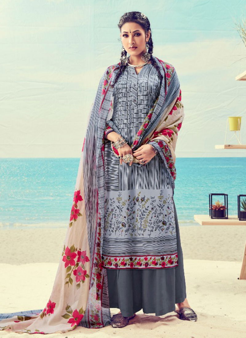 Regular Wear New Fancy Digital Printed Jam Cotton Palazzo Suits Collection