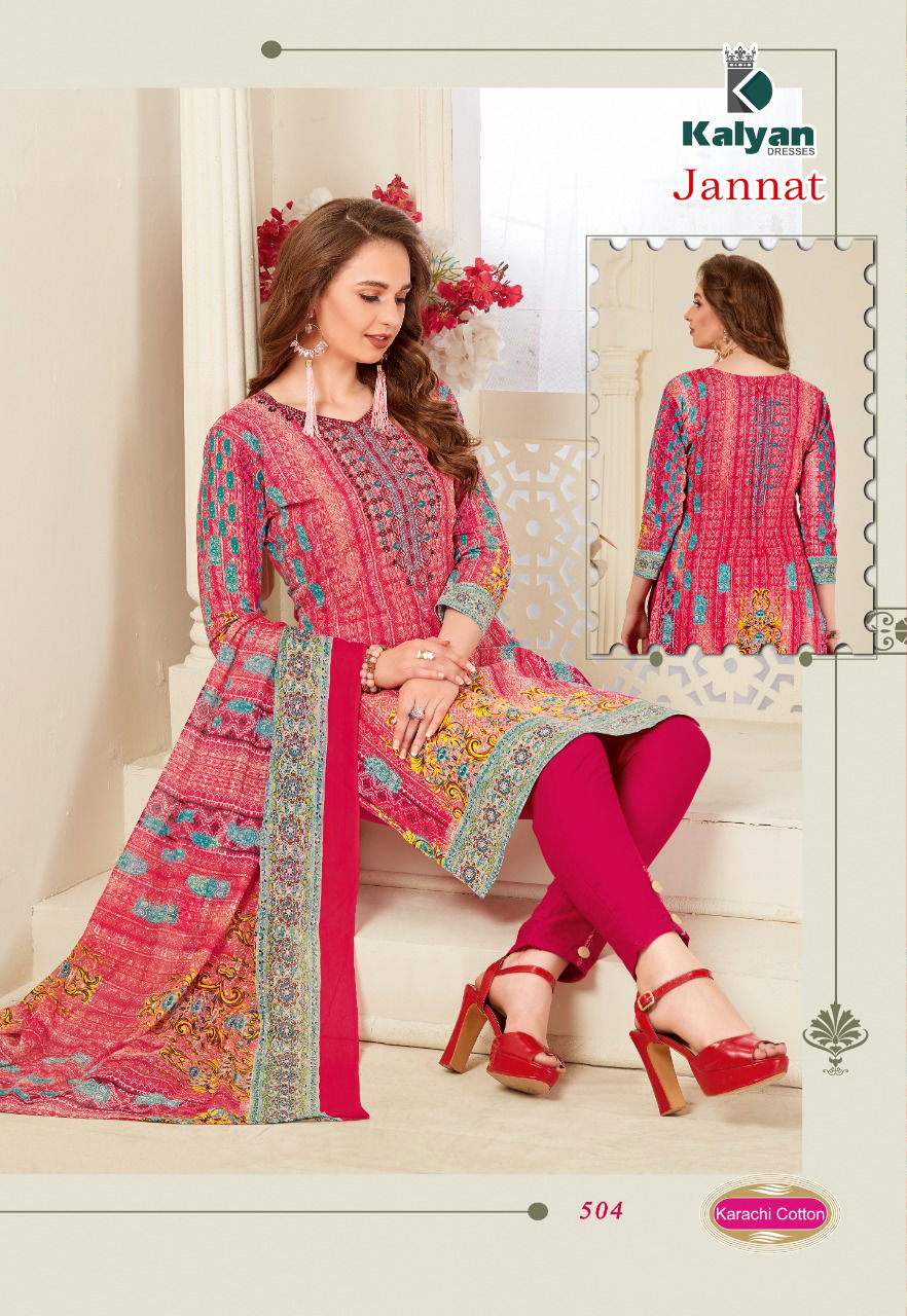 Kalyan Jannat Latest Daily Wear Karachi Printed Cotton Dress Material Collection 