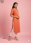 Naisha K 400 Cotton Flax Embroidery Casual Wear Kurti Wholesale Suppliers In Mumbai