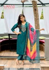 Mayree By Ossm Viscose Roman Silk Kurti With Bottom Dupatta Wholesalers In Surat