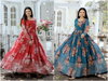KA 1041 Faux Georgette Printed Readymade Gown Exporters In India