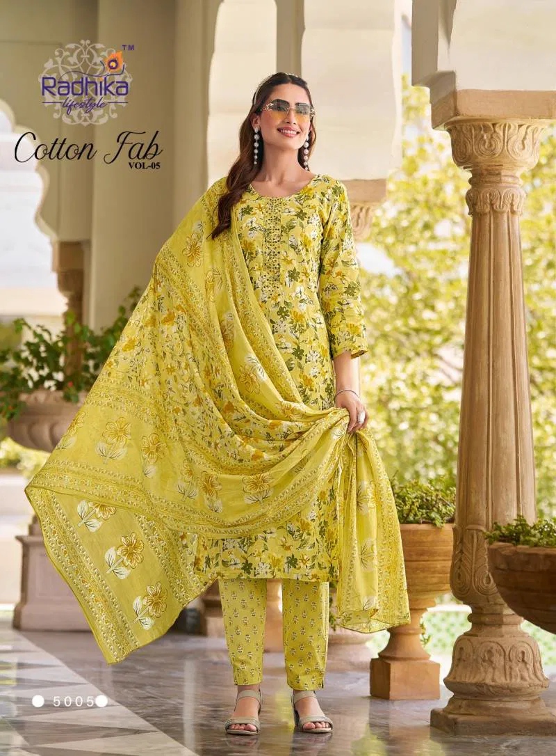Cotton Fab Vol 5 By Radhika Cotton Printed Kurti Bottom With Dupatta Bulk Orders In India