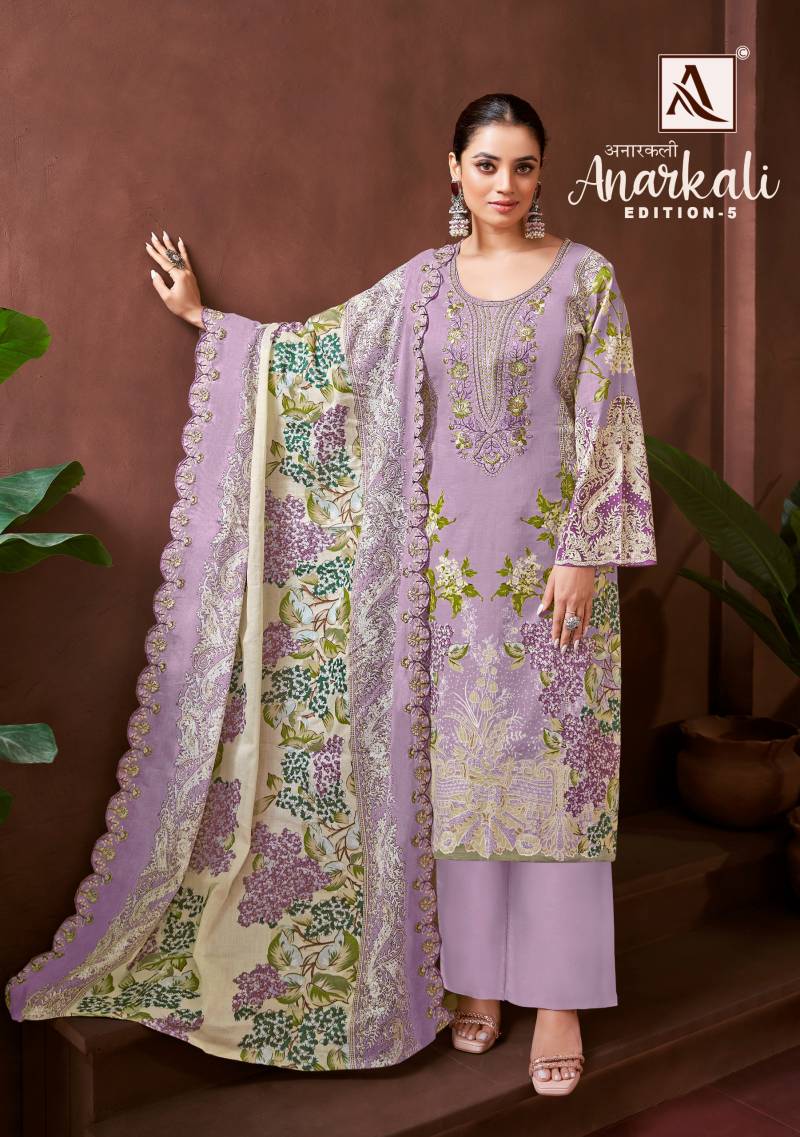 Anarkali Edition 5 By Alok Cambric Cotton Dress Material Wholesale Suppliers In India