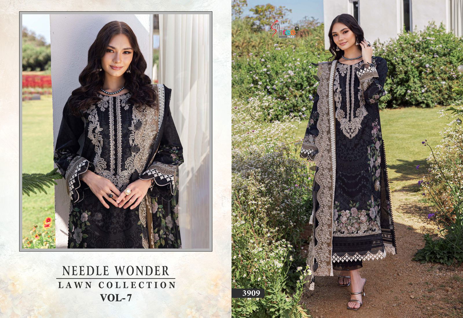 Needle Wonder Lawn Collection Vol 7 By Shree Cotton Pakistani Suits Orders In India