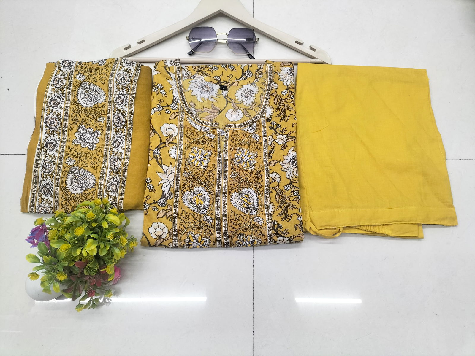 Kalaai Designer Cotton Printed  Kurti With Bottom Dupatta Manufacturers