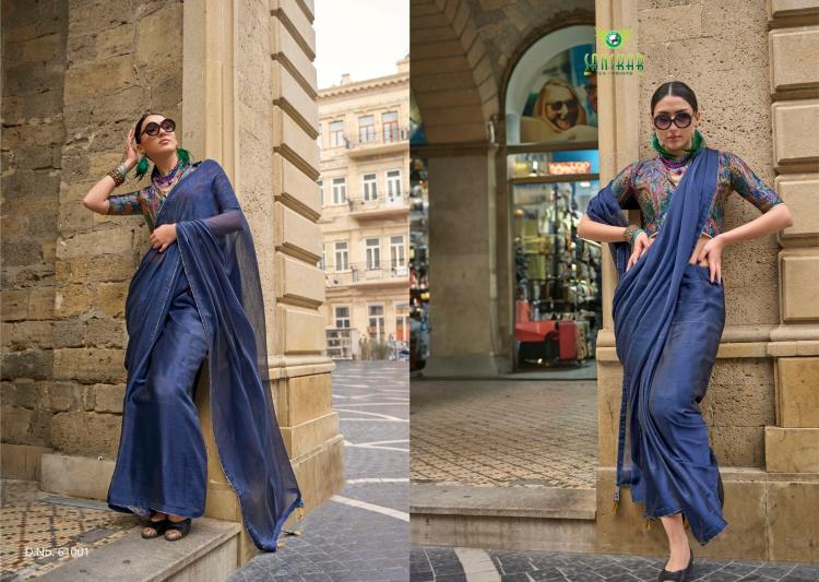 Society By Sanskar Chiffon With Digital Printed Saree Suppliers In India