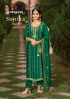 Sonika By Rangoon Jacquard Kurti With Bottom Dupatta Wholesalers In Surat
