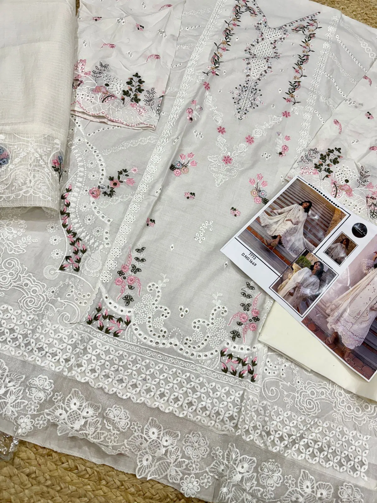 1649 Mehbbob Tex Visocse Lawn Embroidery Pakistani Suits Wholesalers In Delhi