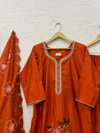 Naisha K 340 Roman Silk Embroidery Kurti With Pant Dupatta Exporters In India