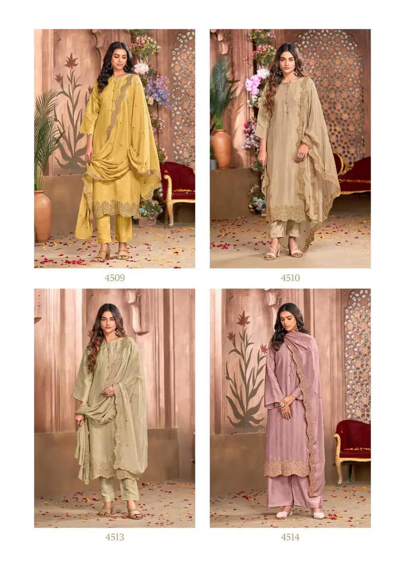 Riyaaz By Bela Silk Traditional Wear Stylish Dress Material Bulk Orders In India