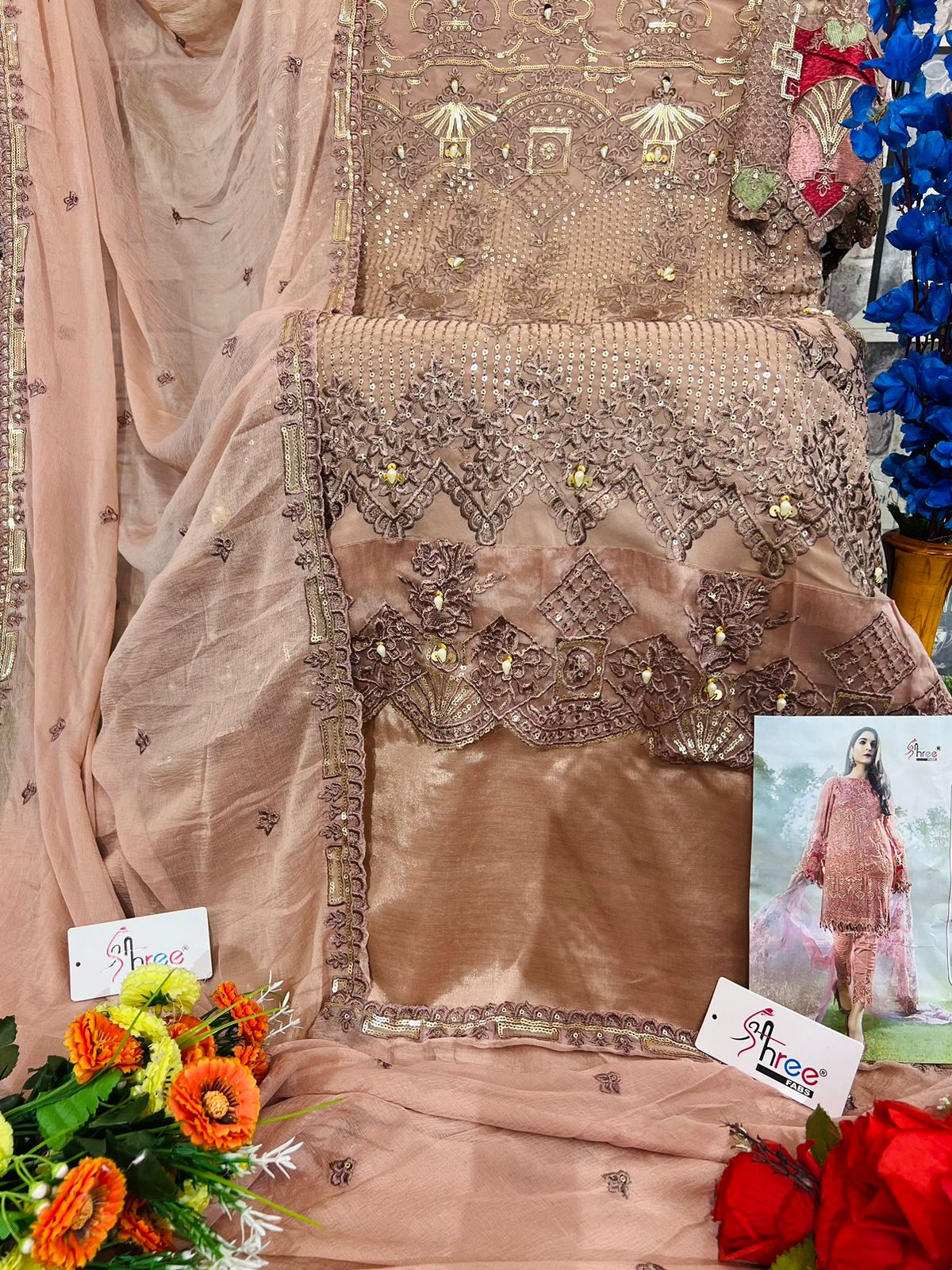 K 1666 Blooming Heavy Embroidery Pakistani Suits Wholesalers In Delhi