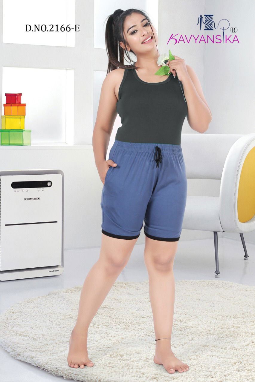 Kavyansika Shorts 2166 Latest Night Wear Premium Hosiery Shorts cotton Night suits Collection