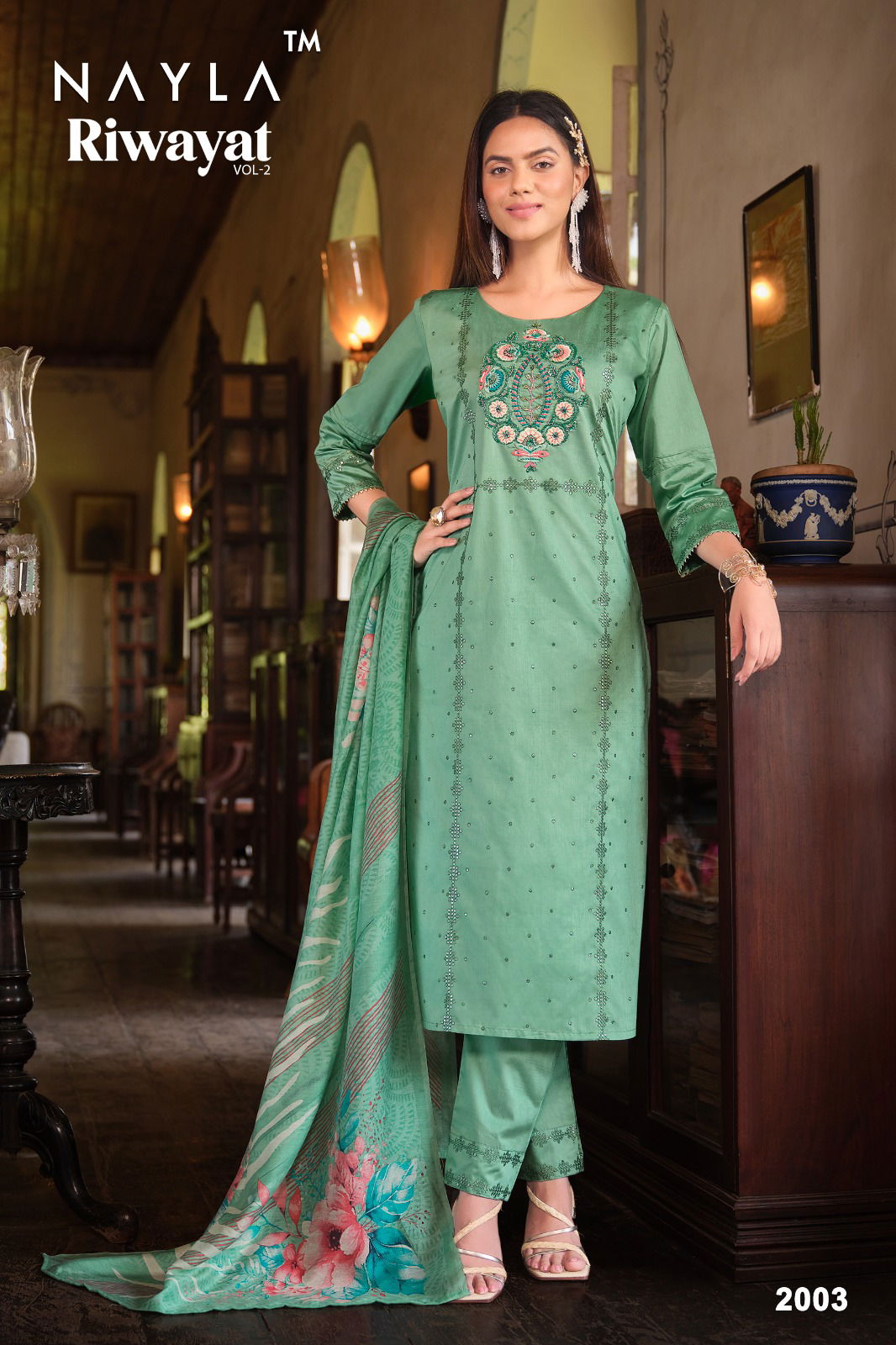 Nayla By Riwayat Vol 2 Chanderi Readymade Suits Catalog