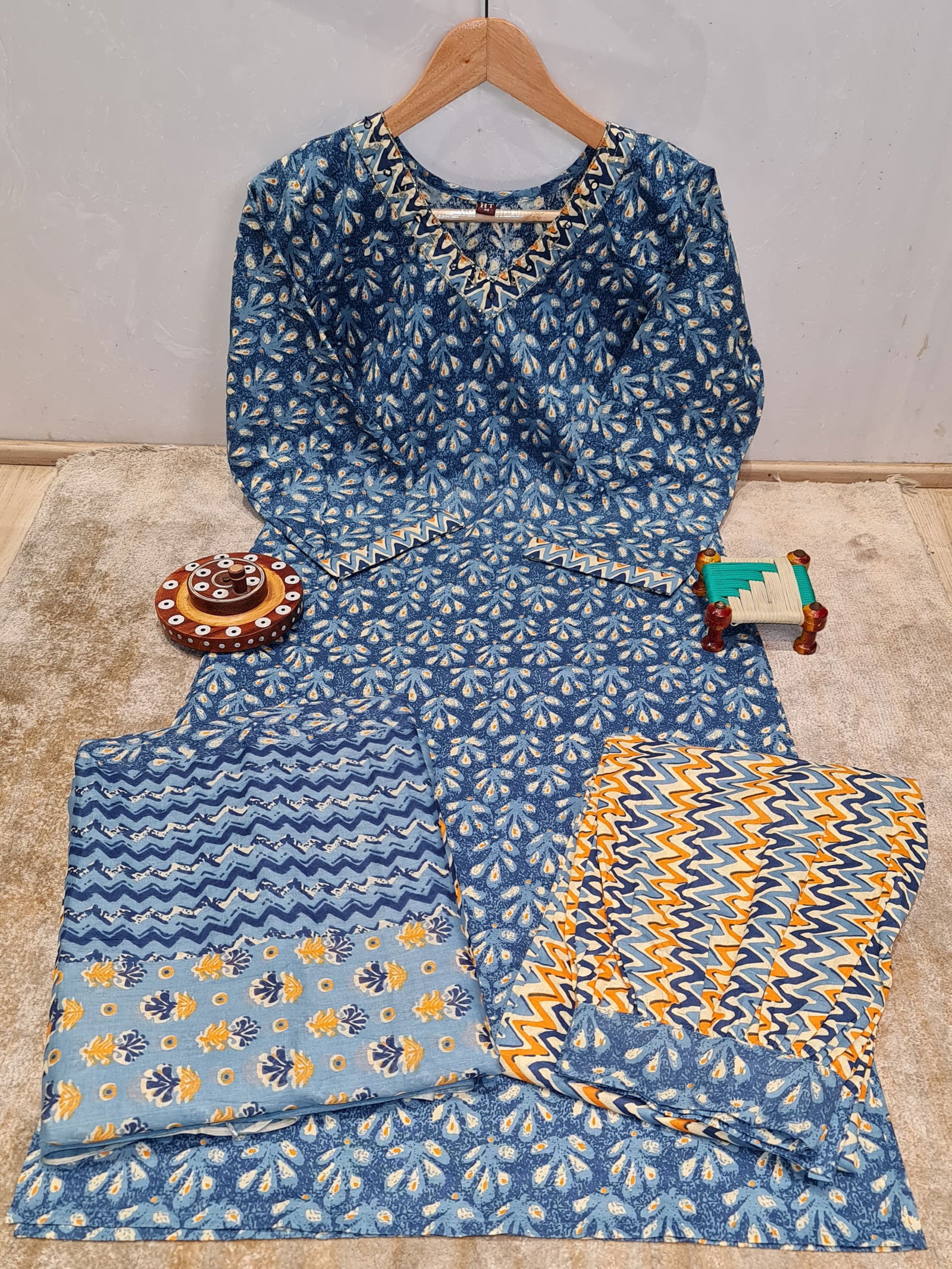 Afgani By Mann Cotton Printed Kurti With Bottom Dupatta Catalog