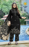 All Black Vol 24 By Jt Rayon Fancy Embroidery Dress Material Exporters In India
