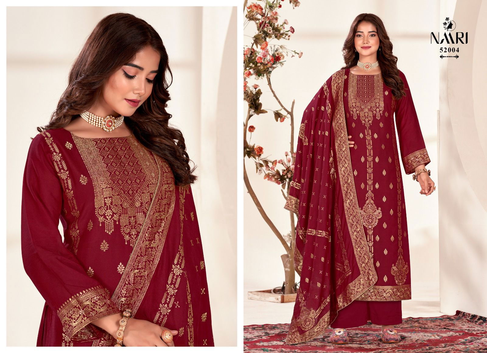 Dilbaro By Naari Masleen Jacard Salwar Kameez Catalog