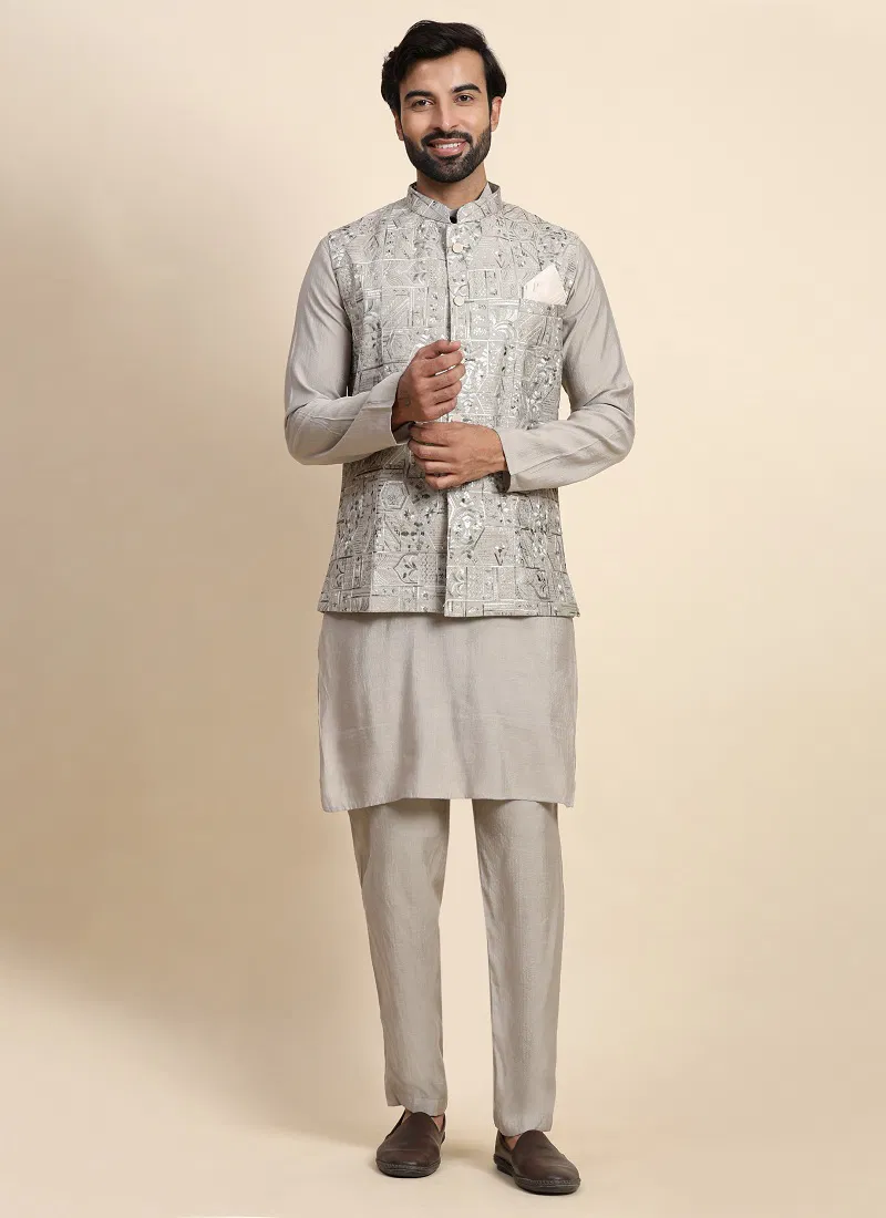 Rw Viscose Rayon Kurta Pajama With Mens Modi Jacket Wholesale Suppliers In Mumbai
