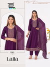 Laila By Blue Hills Berlin Silk Kurti With Bottom Dupatta Wholesalers In Surat