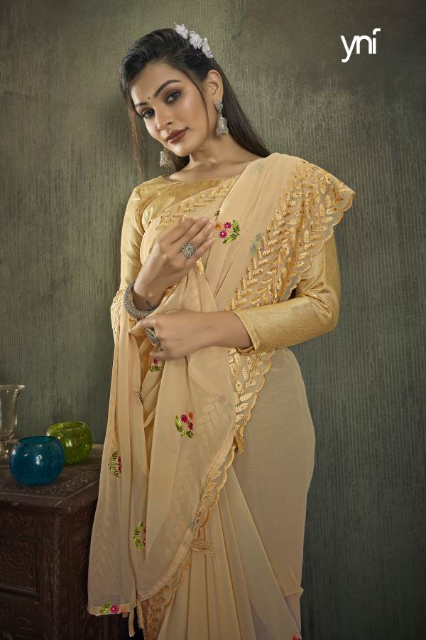 Ynf Nation New Designer Festive Wear Heavy Georgette Latest Saree Collection