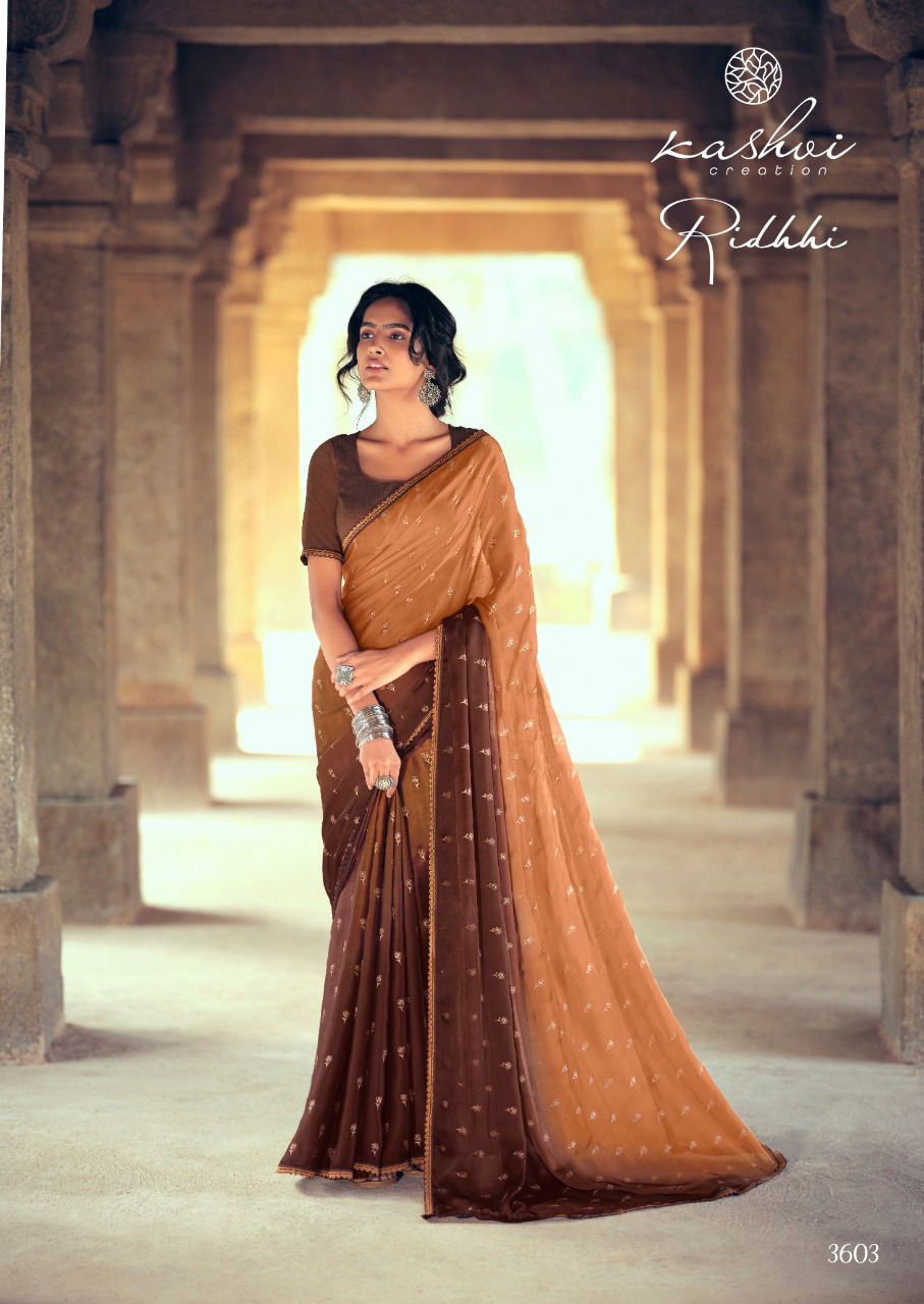 Kashvi Riddhi Latest Fancy Designer Silk Heavy Festive Wear Saree Collection
