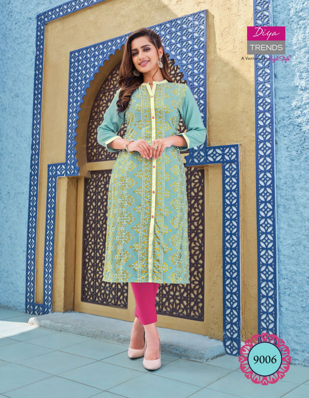 Gardencity 9 Latest Fancy Ethnic Wear Printed Designer Rayon Kurti Collection
