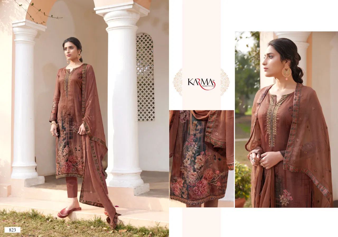 Karma Lamhaa 2 Digital Pure Jam Stain Printed Designer Dress Material Collection
