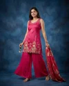 K 1059 By Naisha Roman Silk Kurti With Bottom Dupatta
