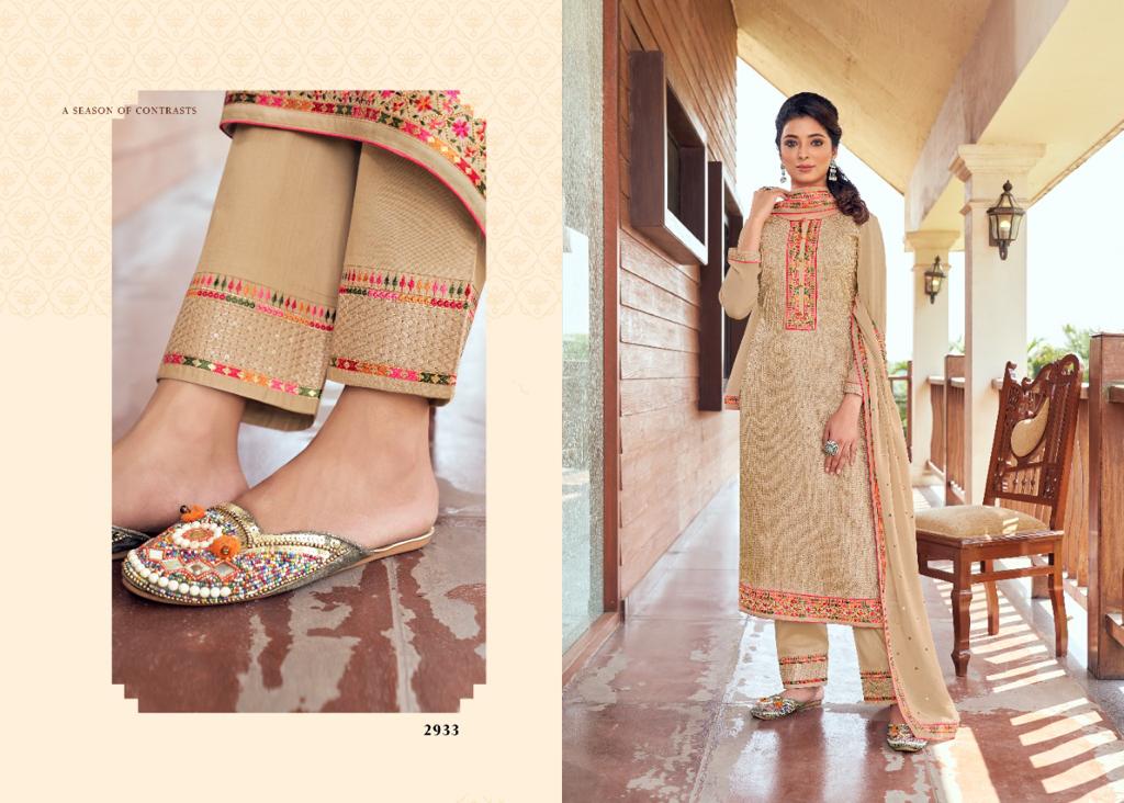 Rangoon Sabya Sachi Designer Festive Wear  luckhnowi work with Multi Color Embroidery Neck Ready Made Collection
