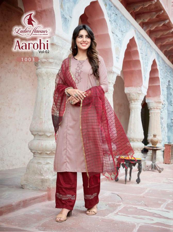 Ladies Flavour Aarohi 2 Latest fancy Designer Ethnic Wear Heavy Chinon Ready Made Collection
