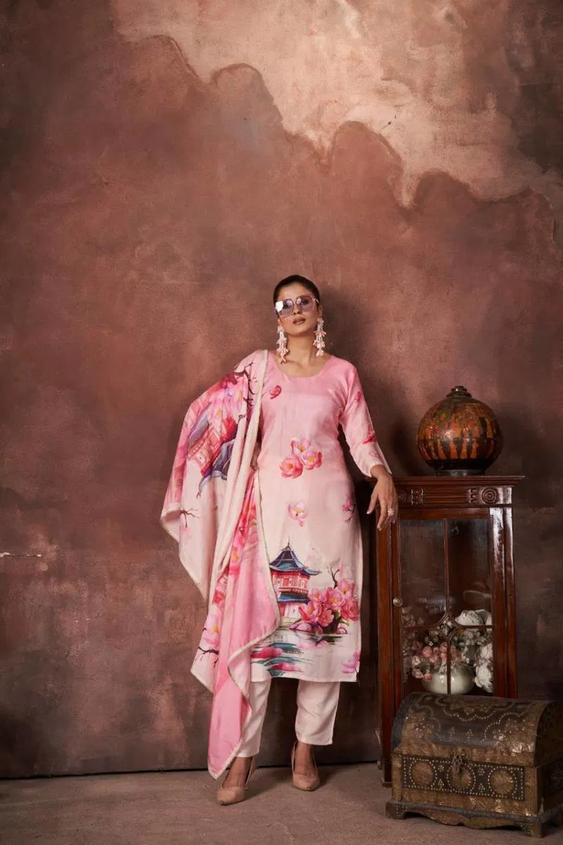 Tanyaa P 401 Maslin Printed Kurti Bottom With Dupatta Best Wholesale Shop In Surat