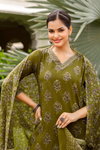 Naisha K 394 Cotton Embroidery Work Kurti With Pant Dupatta bulk Orders india