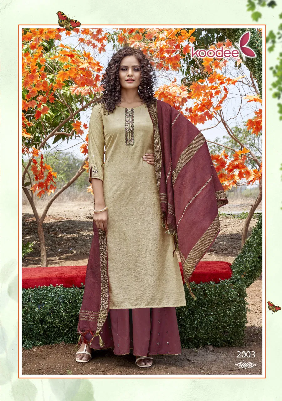 Koodee Rahi 1 Designer Festive Wear Pure Nylon Viscose Readymade Collection