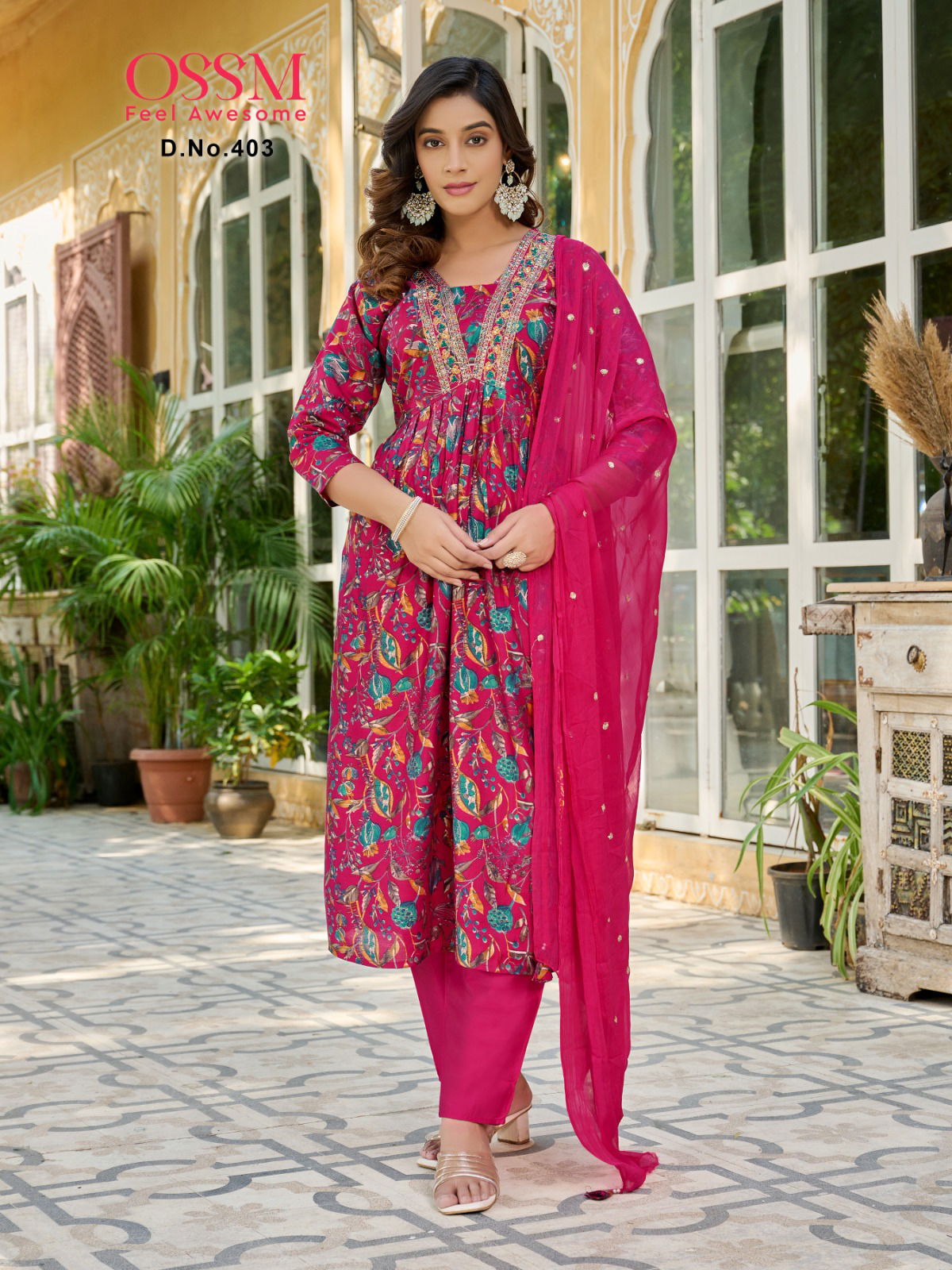 Mantra Vol 4 By Ossm Alia/Kiara V Neck Kurti With Bottom Dupatta Catalog