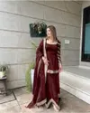 Nsr 691 Heavy Faux Georgette Embroidery Sharara Readymade Suits Orders In Surat