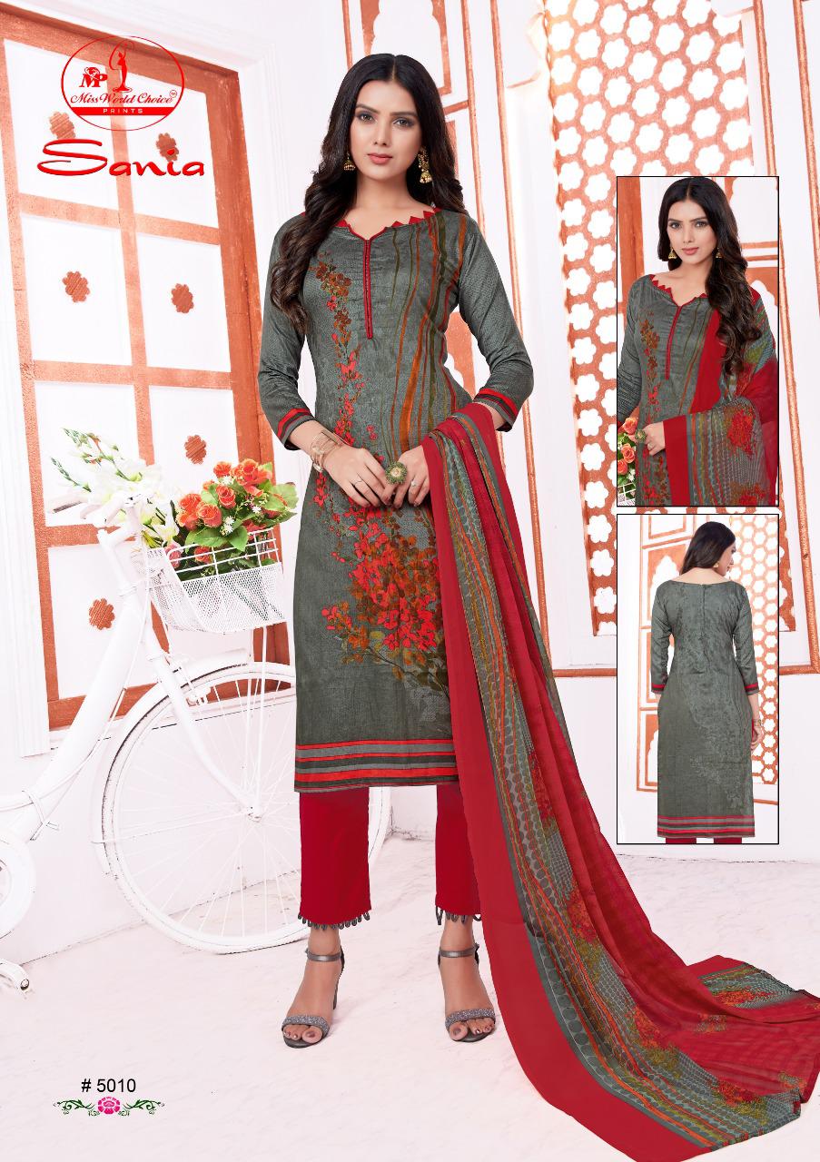Miss World Choice Sania 5 Latest Fancy Regular Wear Printed Cotton Collection