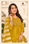 Riwayat By Namoh Mal Chanderi Kurti With Bottom Dupatta Wholesale Online

