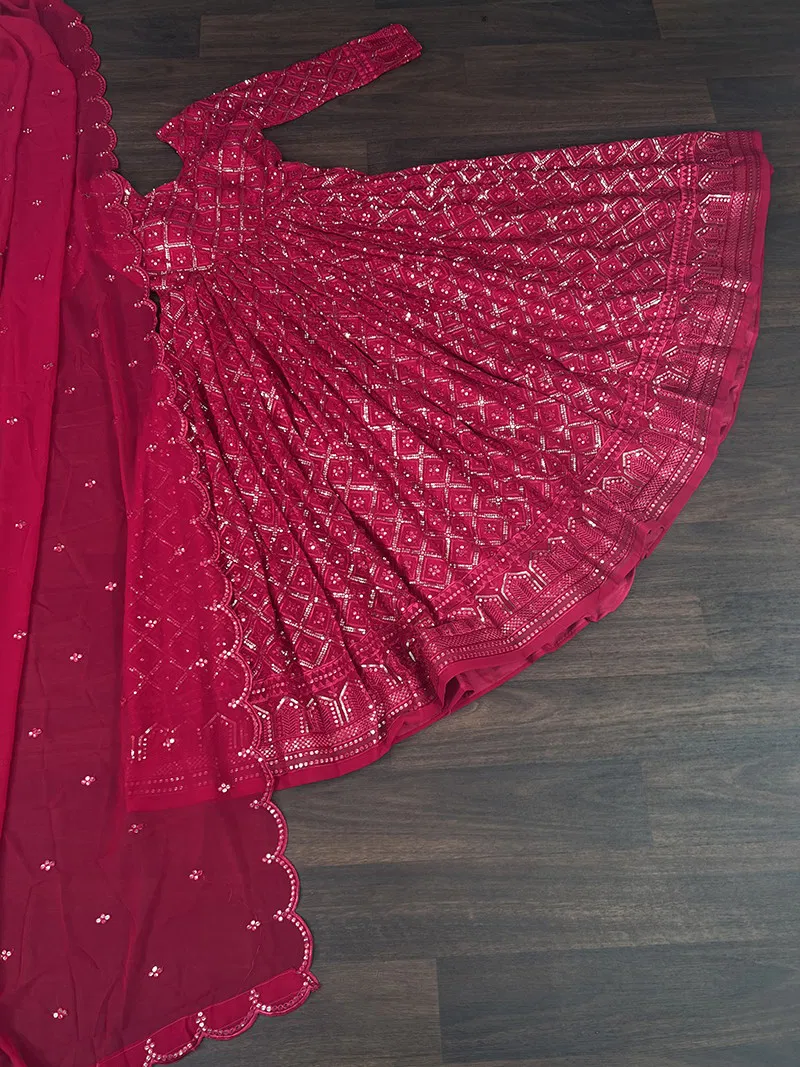 Jf 517 18 Beautiful Designer Faux Blooming Gown With Dupatta Bulk Orders In India