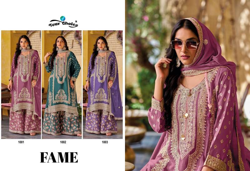 Fame By Your Choice Chinon Designer Readymade Suits Suppliers In India