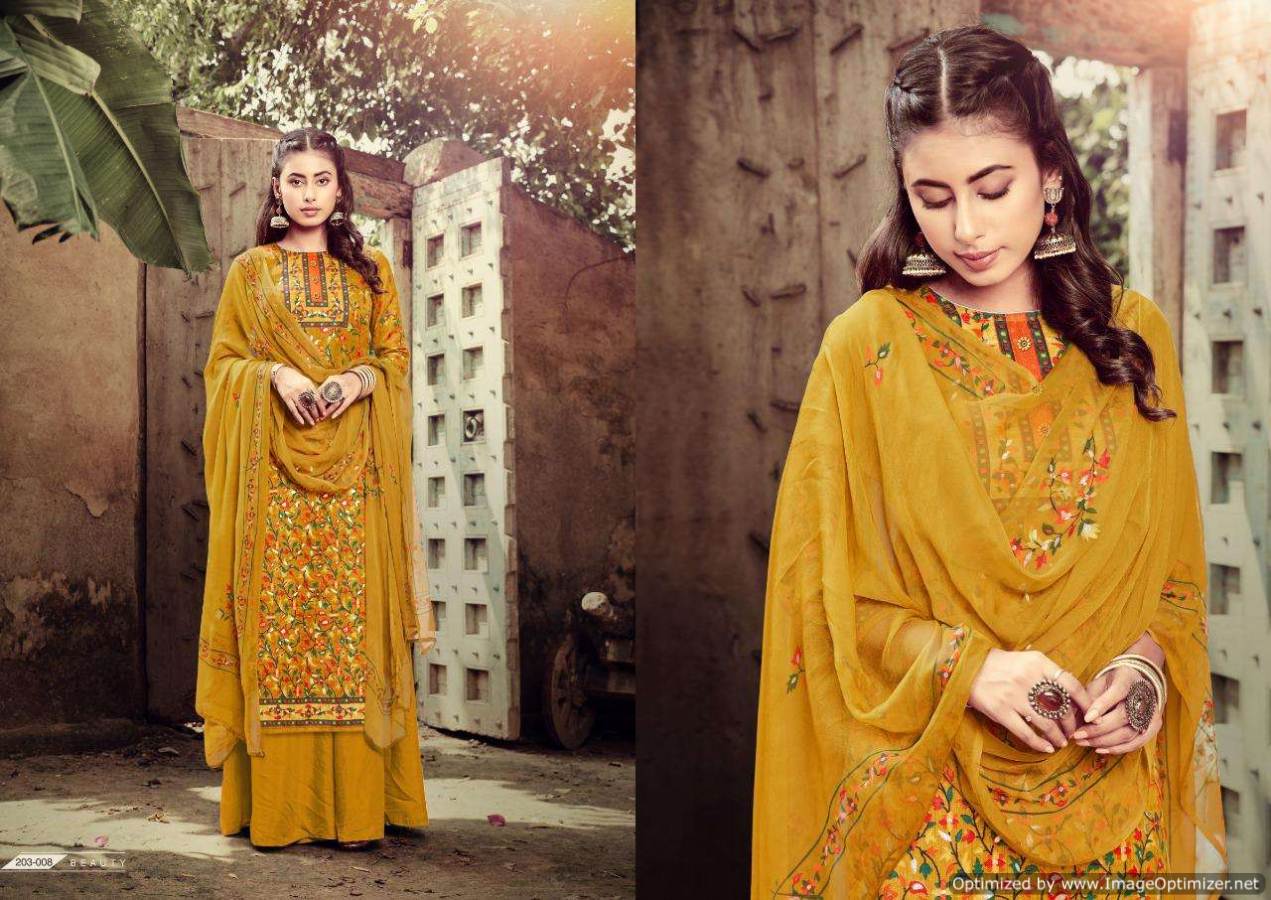 Sargam Mehroon Latest Full Printed Pure Pashmina Dress Material Collection 