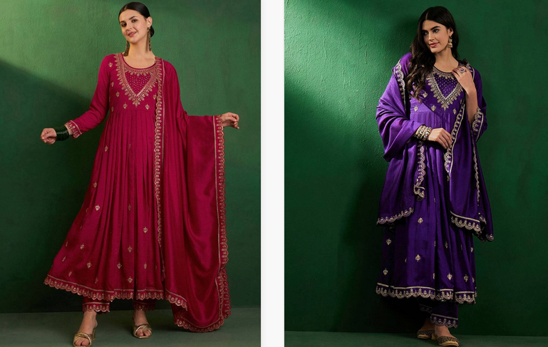 Simran 1 Embroidered Fancy Kurti Bottom With Dupatta Wholesale Market
