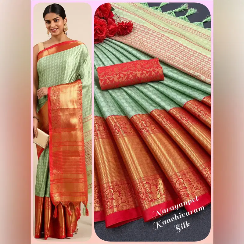 Aab Naranayanpet Kanchipuram Cotton Silk Saree Catalog
