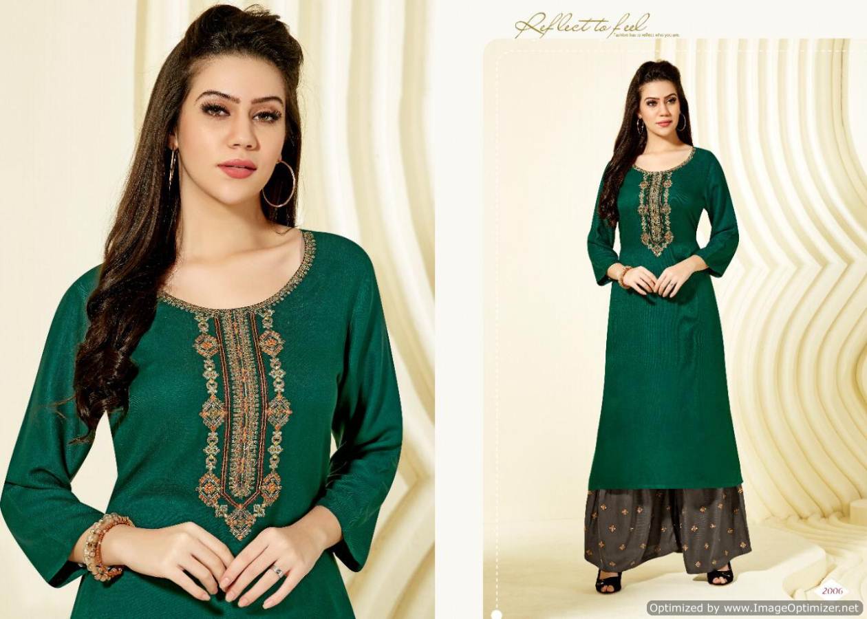 Della Pashmina Latest Designer Kurtis With Worked Neck Design Winter Collection