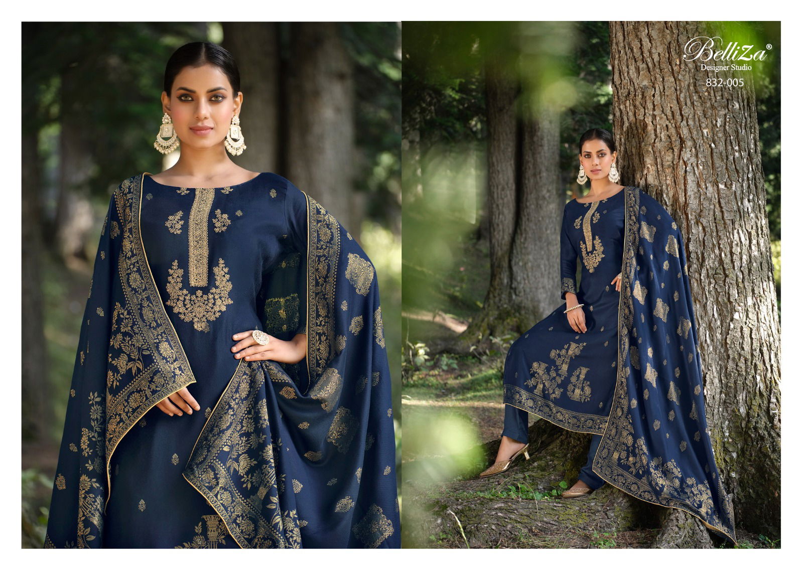 Zarah By Belliza Pashmina Jacquard Designer Salwar Suits Catalog