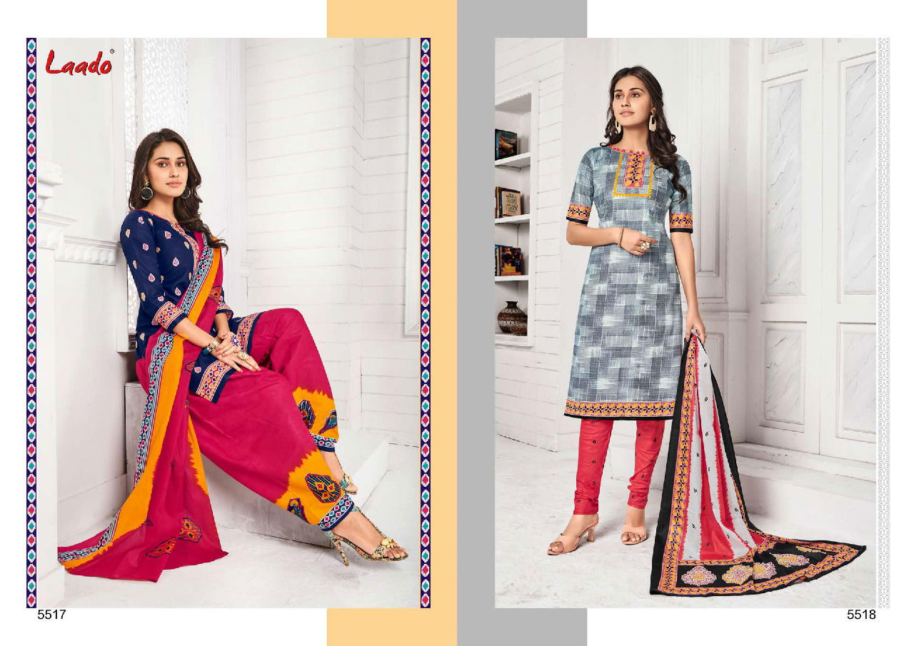 Laado Print 55 Latest Collection Of Daily Wear Printed Pure Cotton Salwar Kameez 