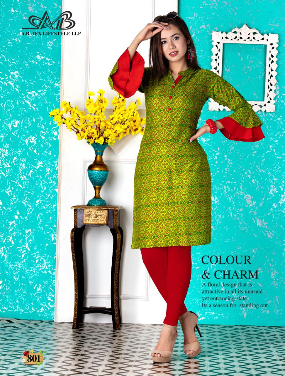 AB Sarika Latest Fancy Designer Printed Kurtis Collection