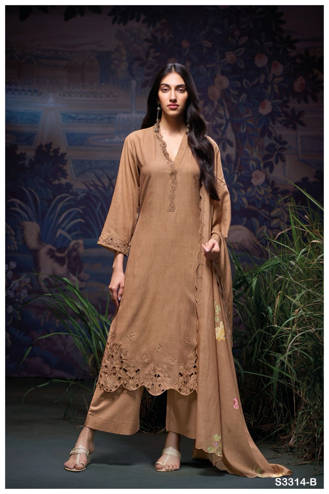 Fevie 3314 by Ganga Mal Khadi Printed Embroidery Salwar Suit Orders In India