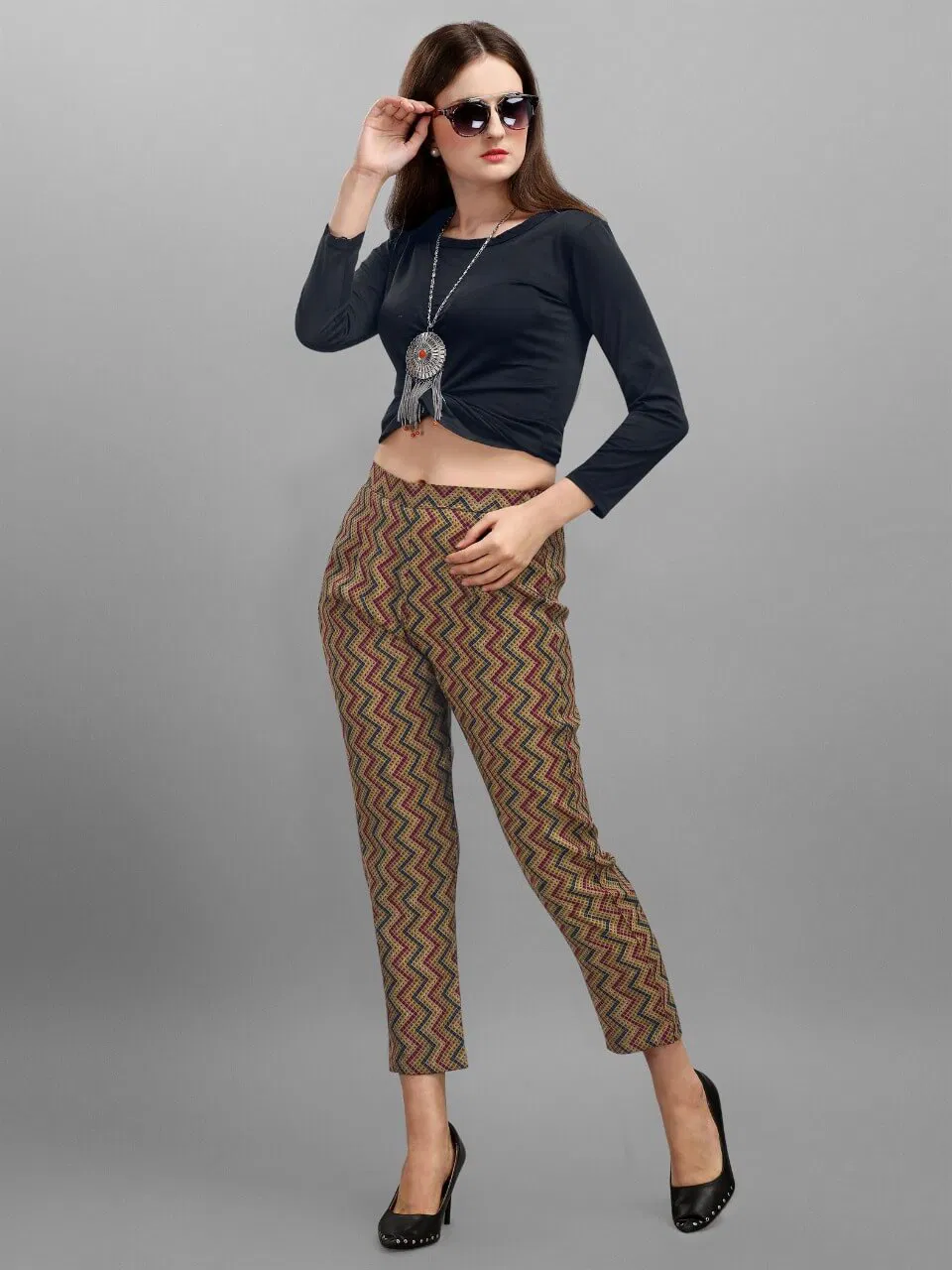 Pent 1 Latest fancy Designer Regular Wear Printed Cotton Western Collection
